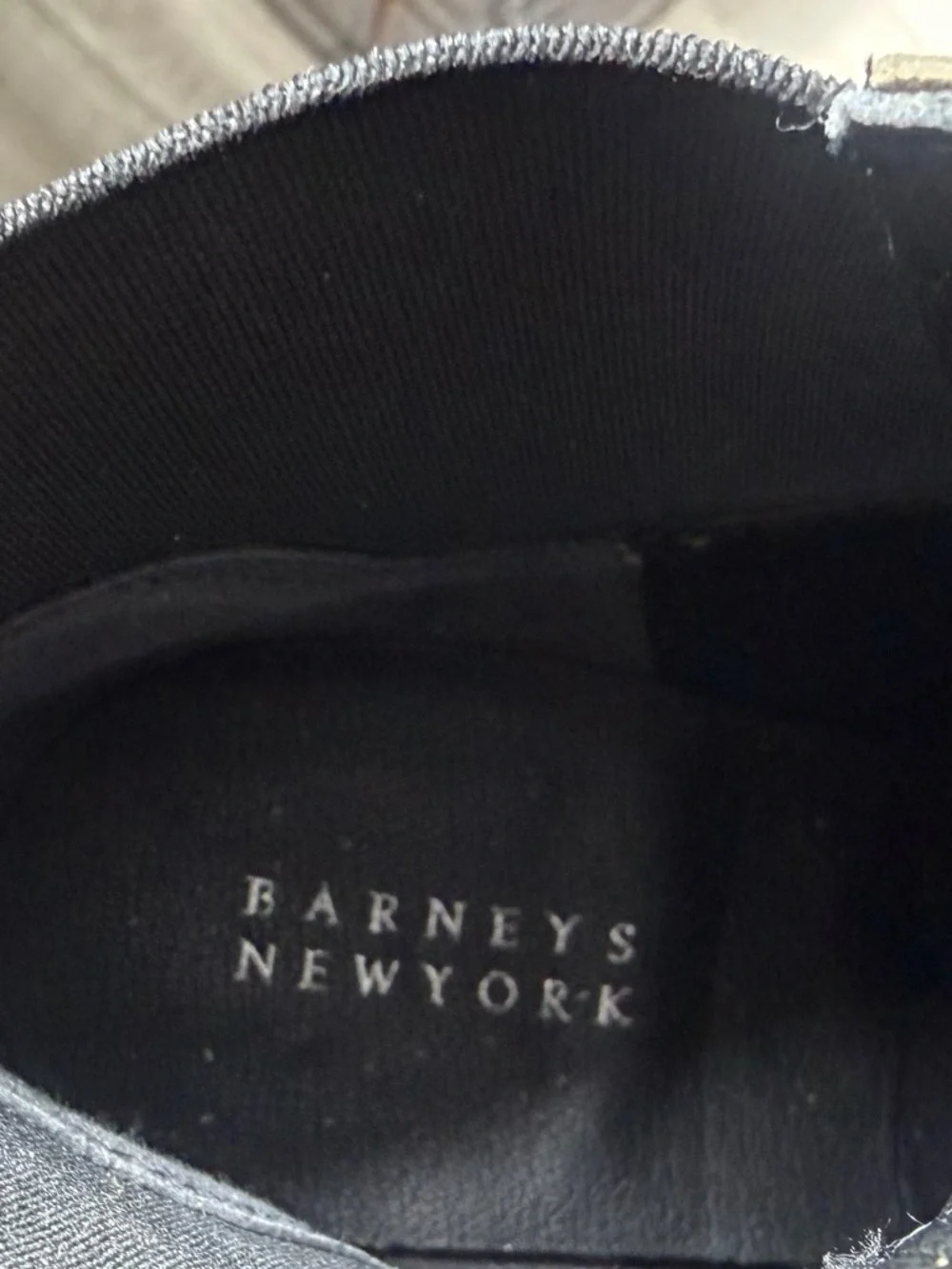 Barneys New York Taupe Suede Buckle Chelsea Ankle Boots